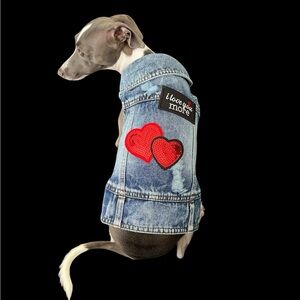 M/L heart denim jacket